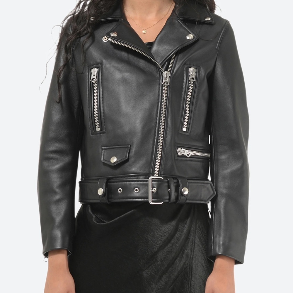 Acne Studios Black Leather Jacket